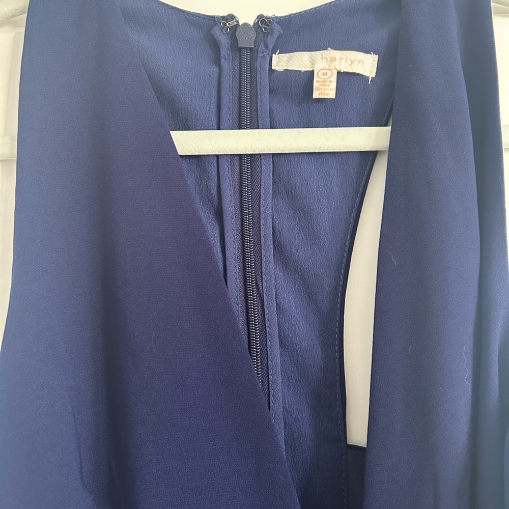 Chic Deep Blue Sleeveless Jumpsuit - Picture 3 of 4